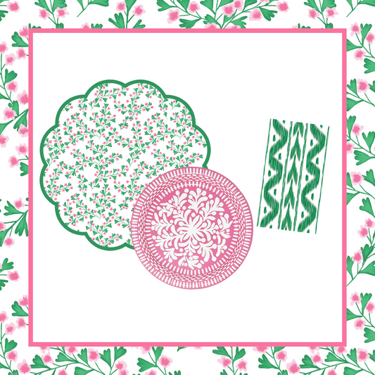 Cherry Blossom Table Bundle (Placemats + Plates + Napkins)