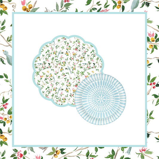 Lila Chinoiserie Table Bundle (Placemats + Plates)