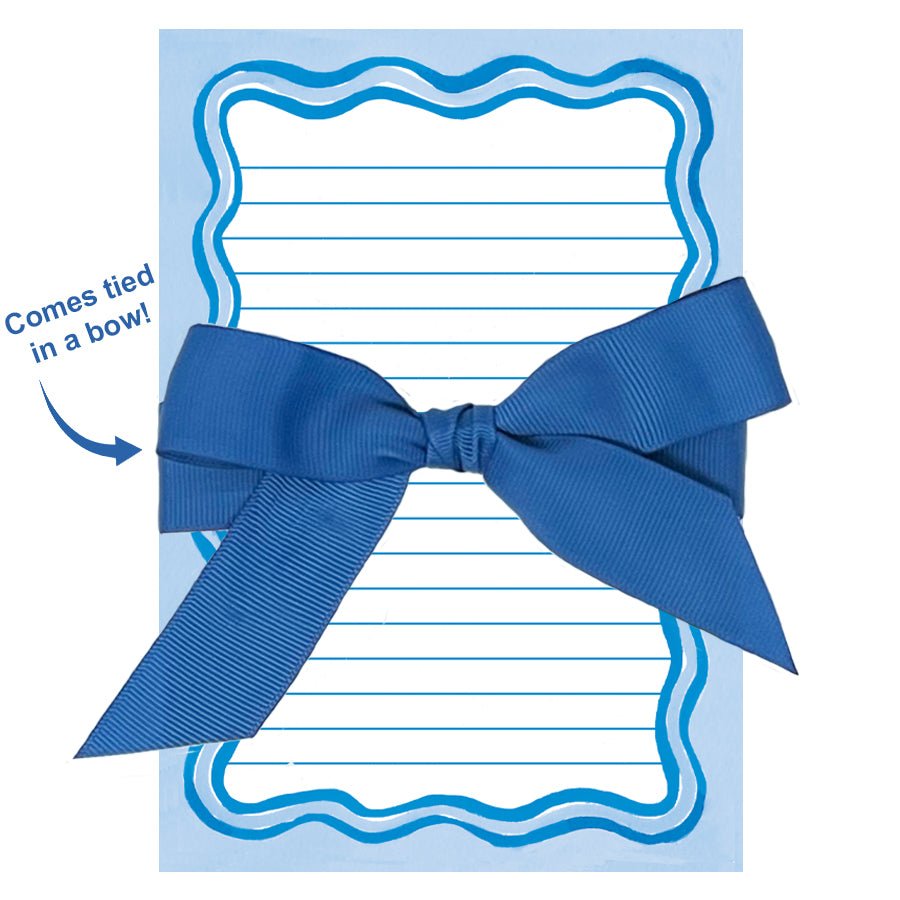 Blue Wavey Notepad 4.25" x 6.25"