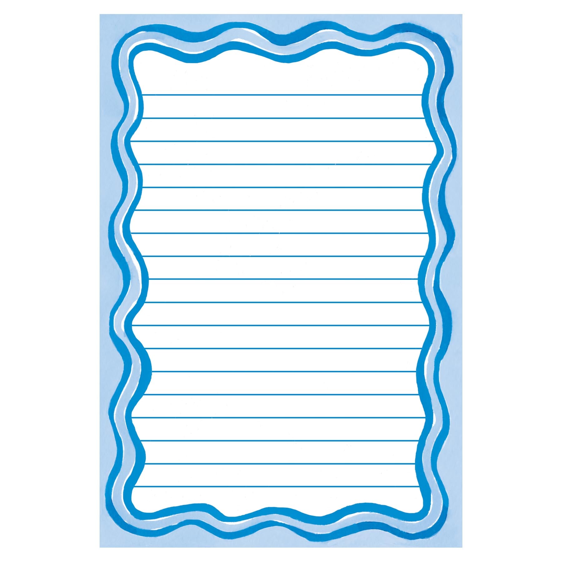 Blue Wavey Notepad 4.25" x 6.25"