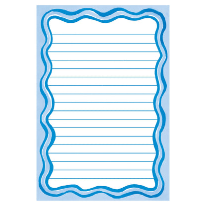 Blue Wavey Notepad 4.25" x 6.25"