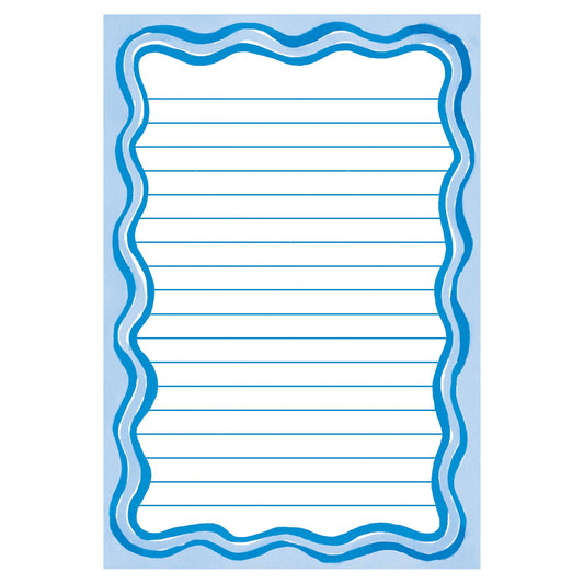 Blue Wavey Notepad 4.25" x 6.25"