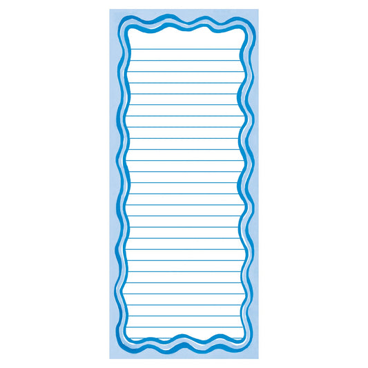 Blue wavey Notepad 3.625" x 8.5"