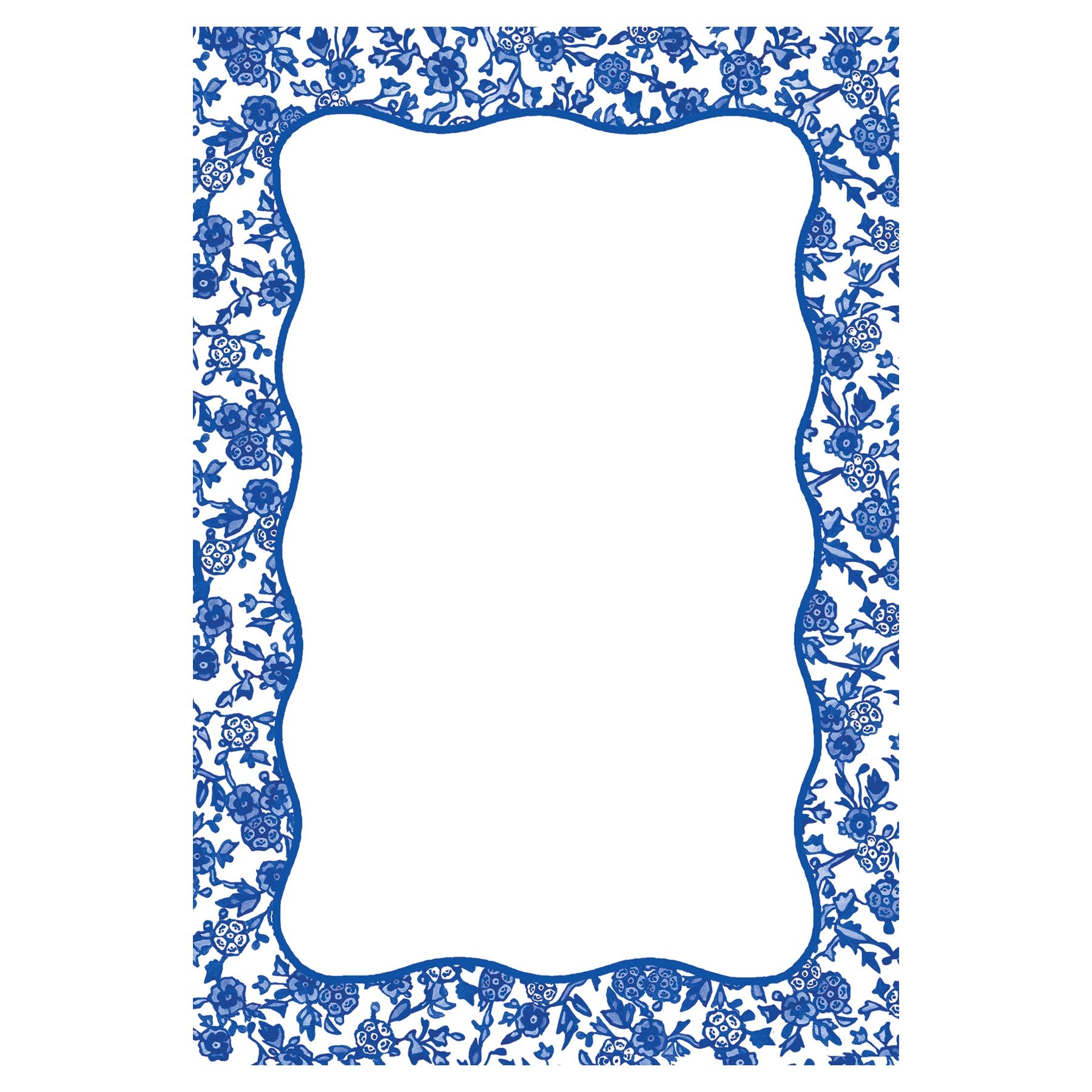 Blue and white chinoiserie Notepad 4.25" x 6.25"