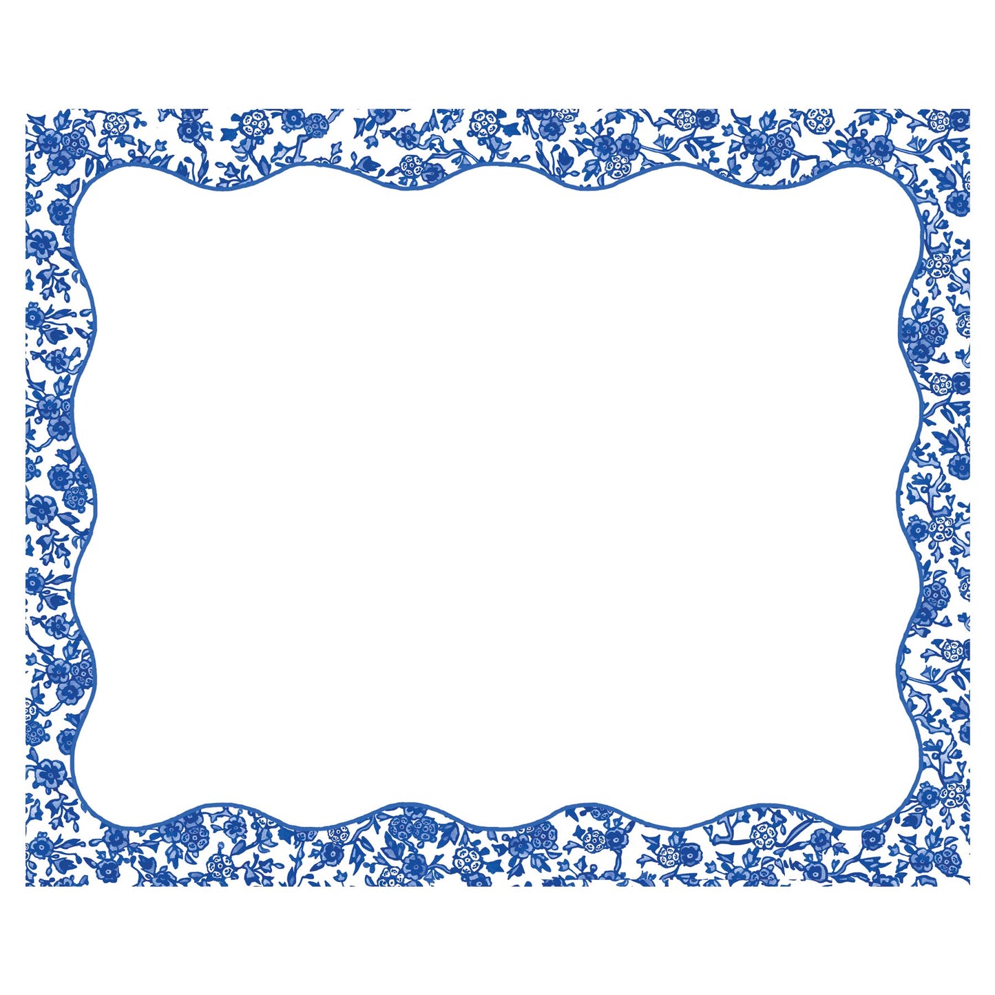 Blue and white chinoiserie Notepad 7" x 8.5"