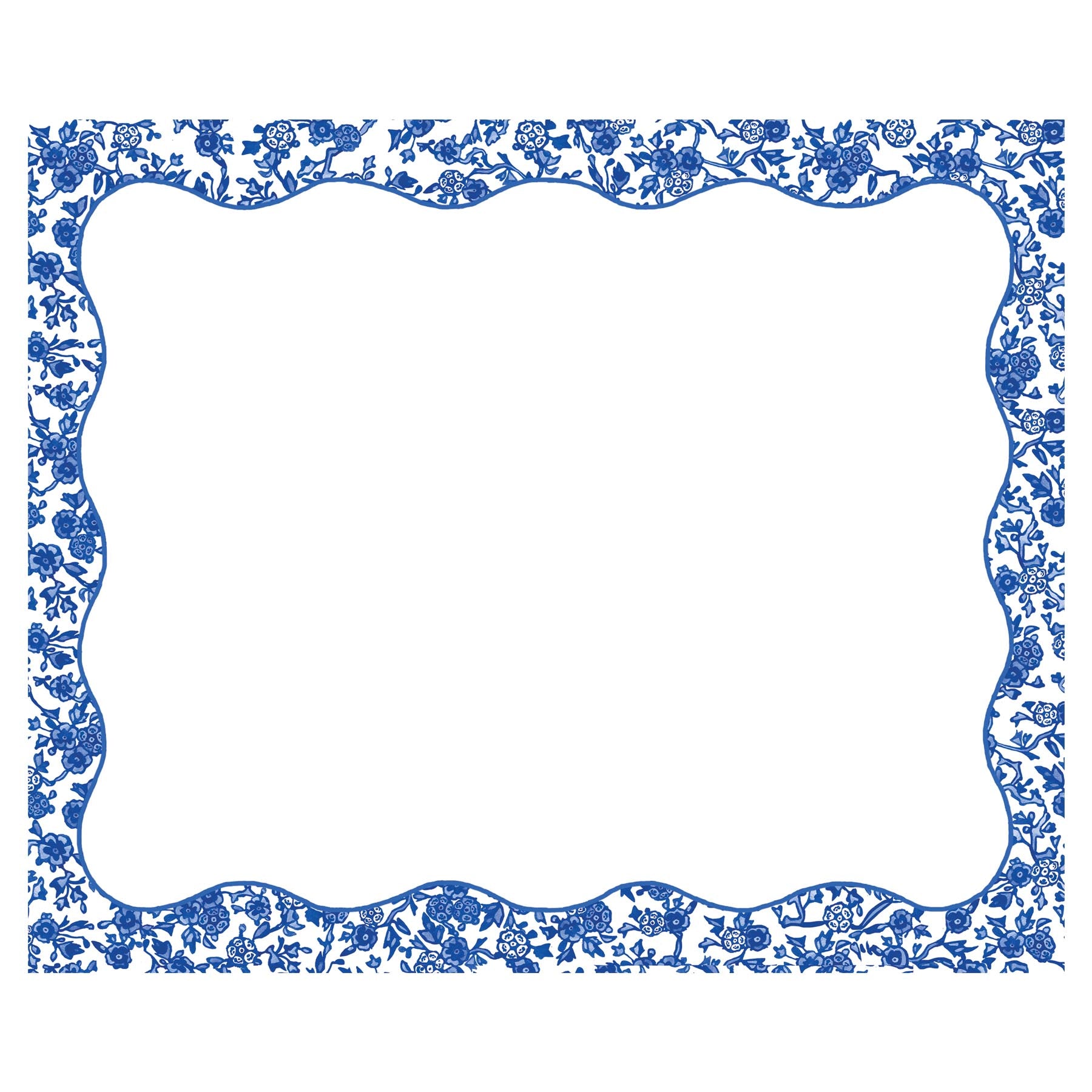 Blue and white chinoiserie Notepad 7" x 8.5"