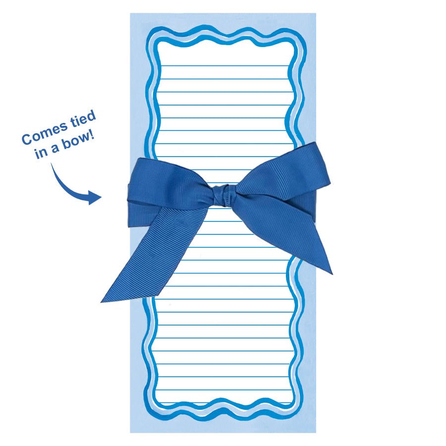 Blue Wavey Notepad 3.625" x 8.5"