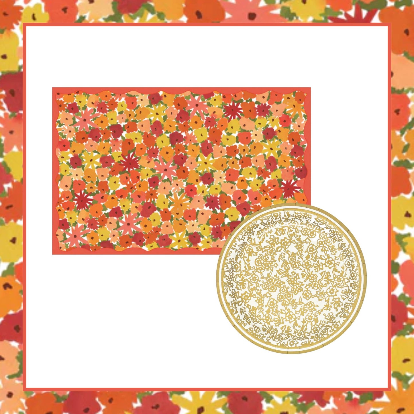 Fall Florals (Placemat + Plate Bundle)