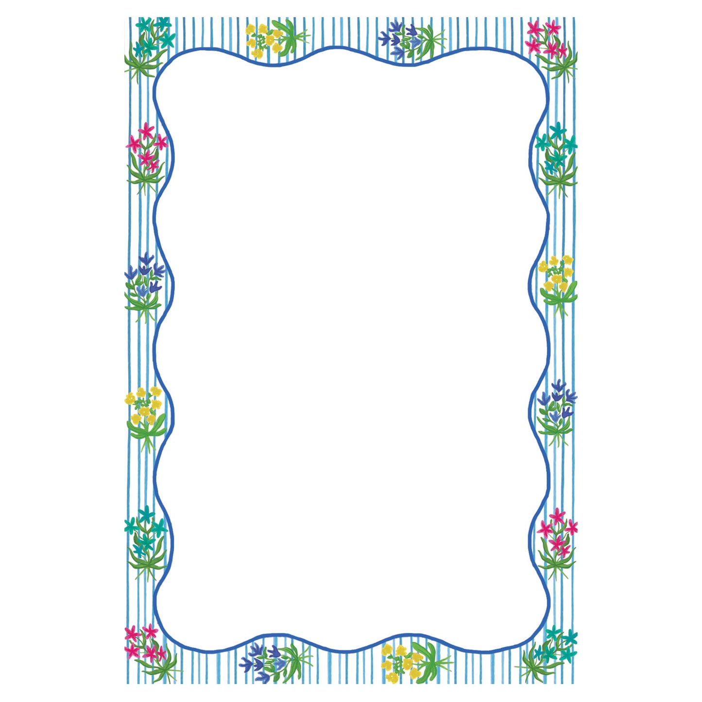 Floral Stripe Notepad 4.25" x 6.25"