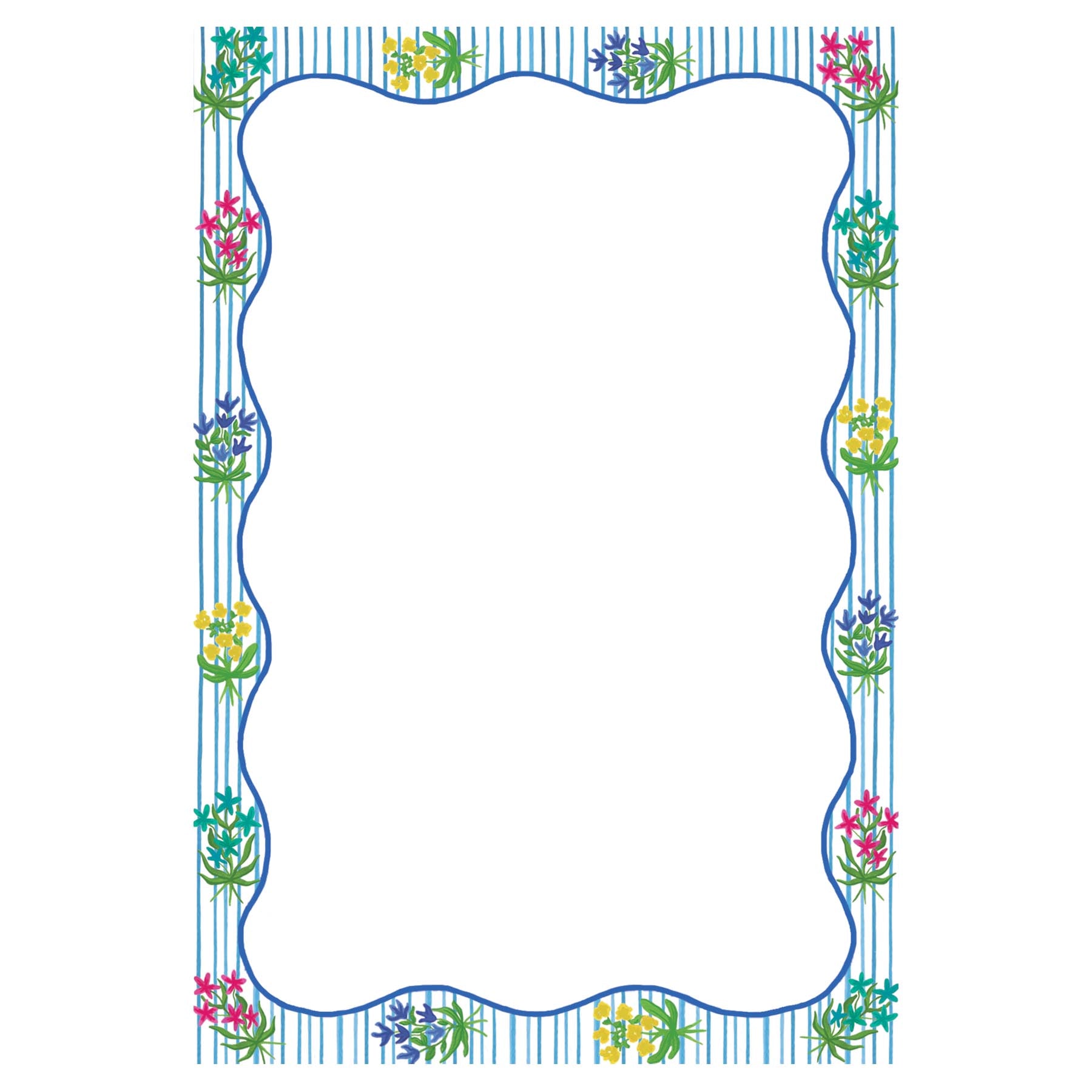 Floral Stripe Notepad 4.25" x 6.25"