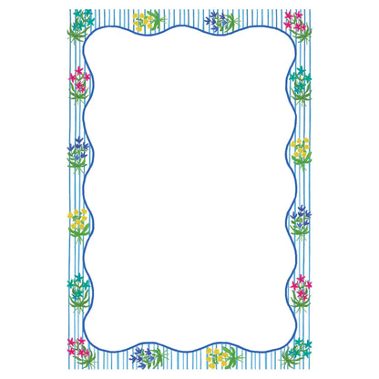 Floral Stripe Notepad 4.25" x 6.25"