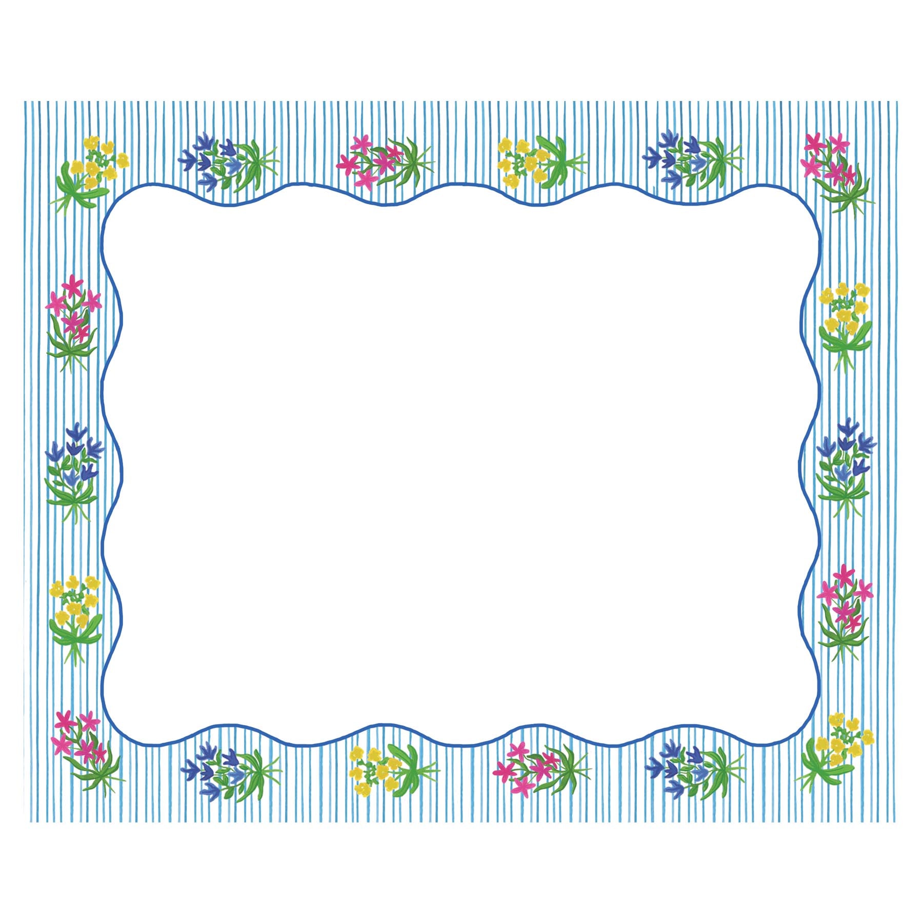 Floral Stripe Notepad 7" x 8.5"