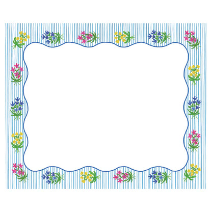 Floral Stripe Notepad 7" x 8.5"