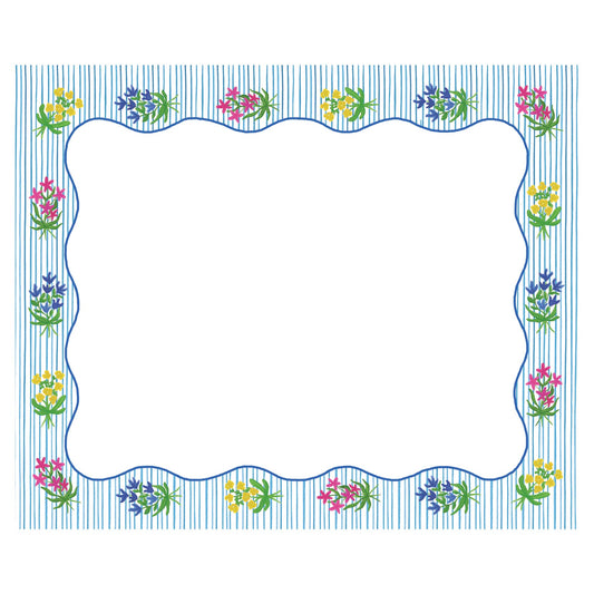 Floral Stripe Notepad 7" x 8.5"