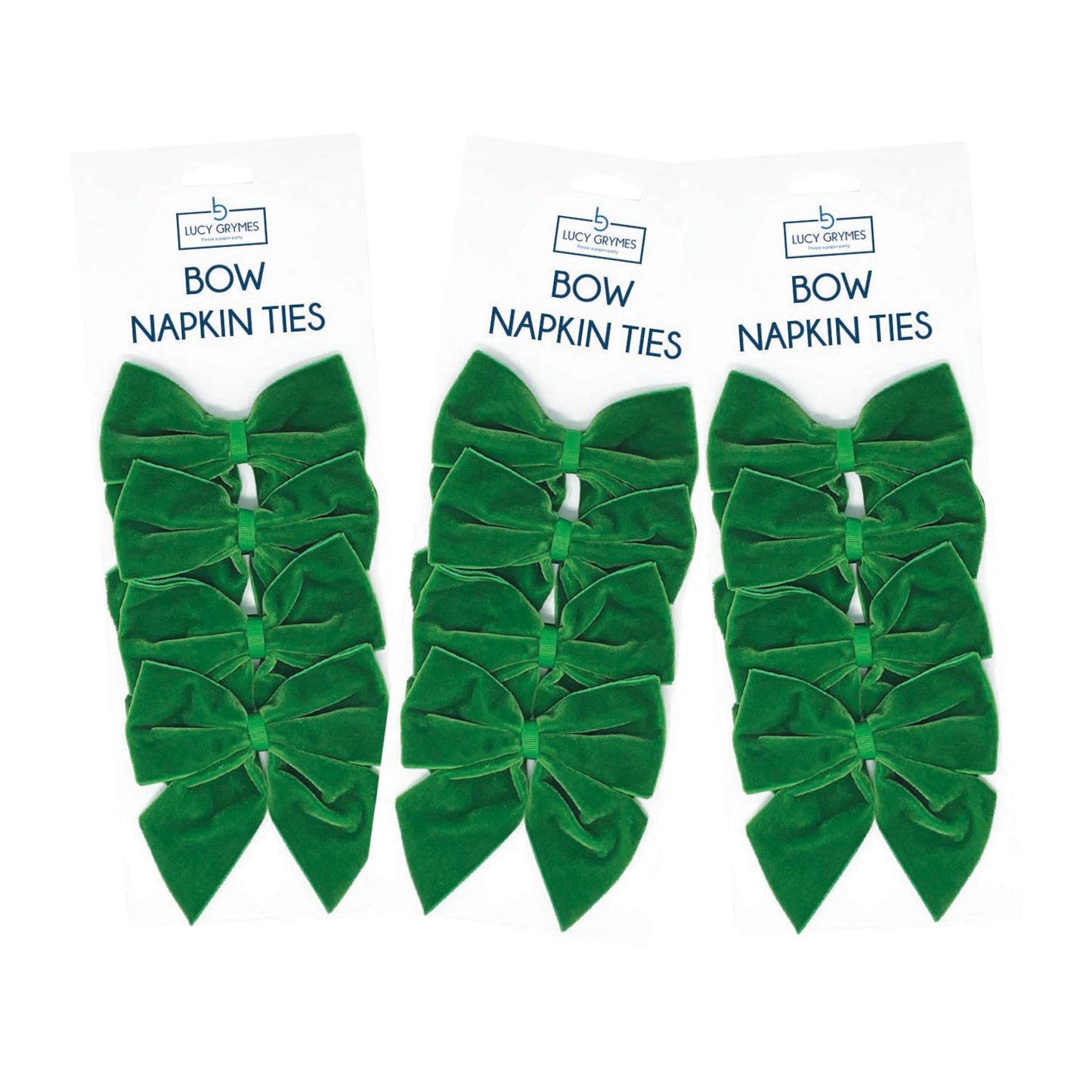 Green Bow Napkin Ties (12 pack)