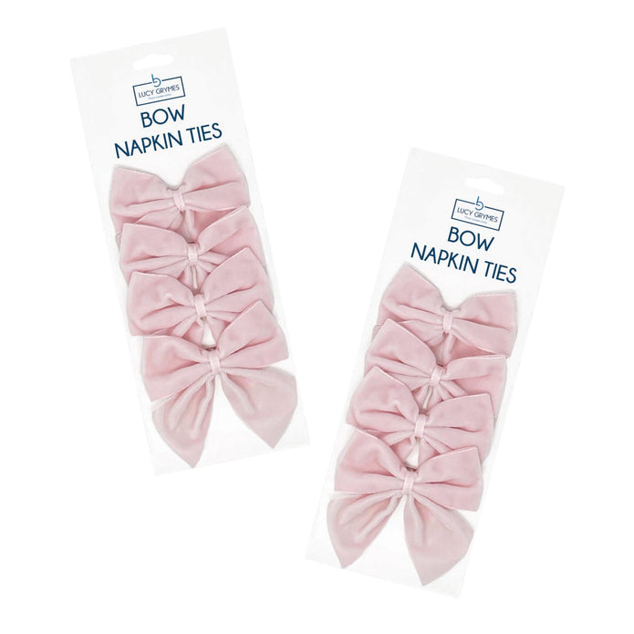 Light Pink Bow Napkin Ties