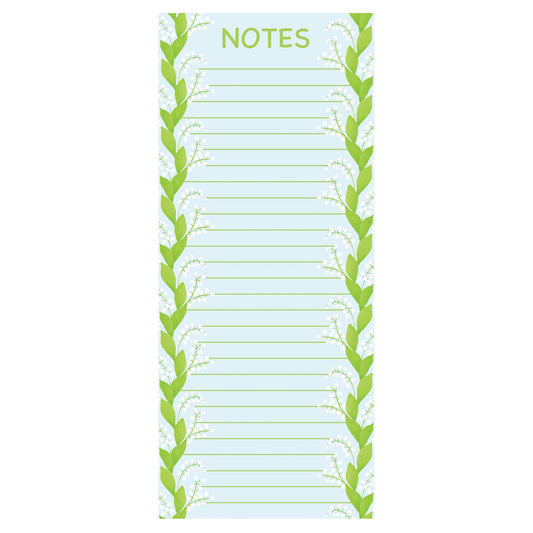 Lily of the Valley Notepad 3.625" x 8.5"