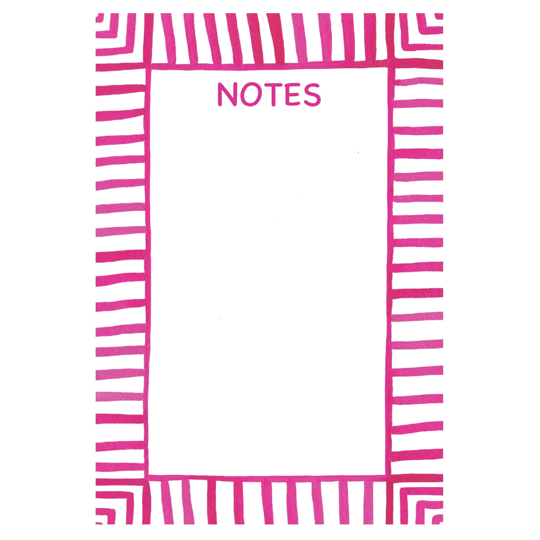 Pink Stripe Notepad 4.25" x 6.25"