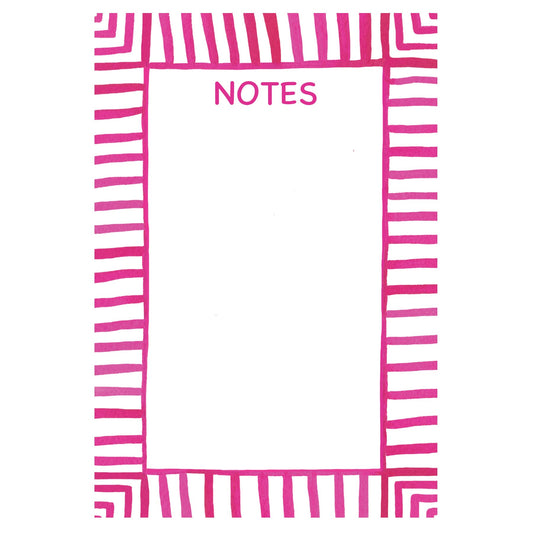 Pink Stripe Notepad 4.25" x 6.25"