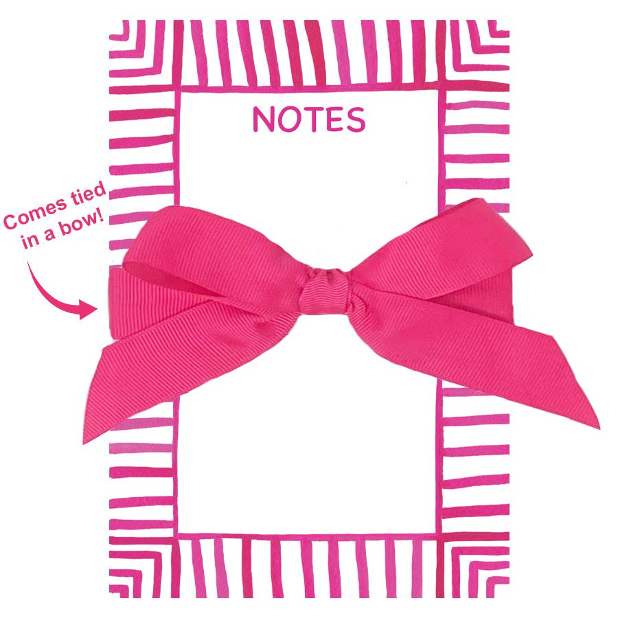 Pink Stripe Notepad 4.25" x 6.25"