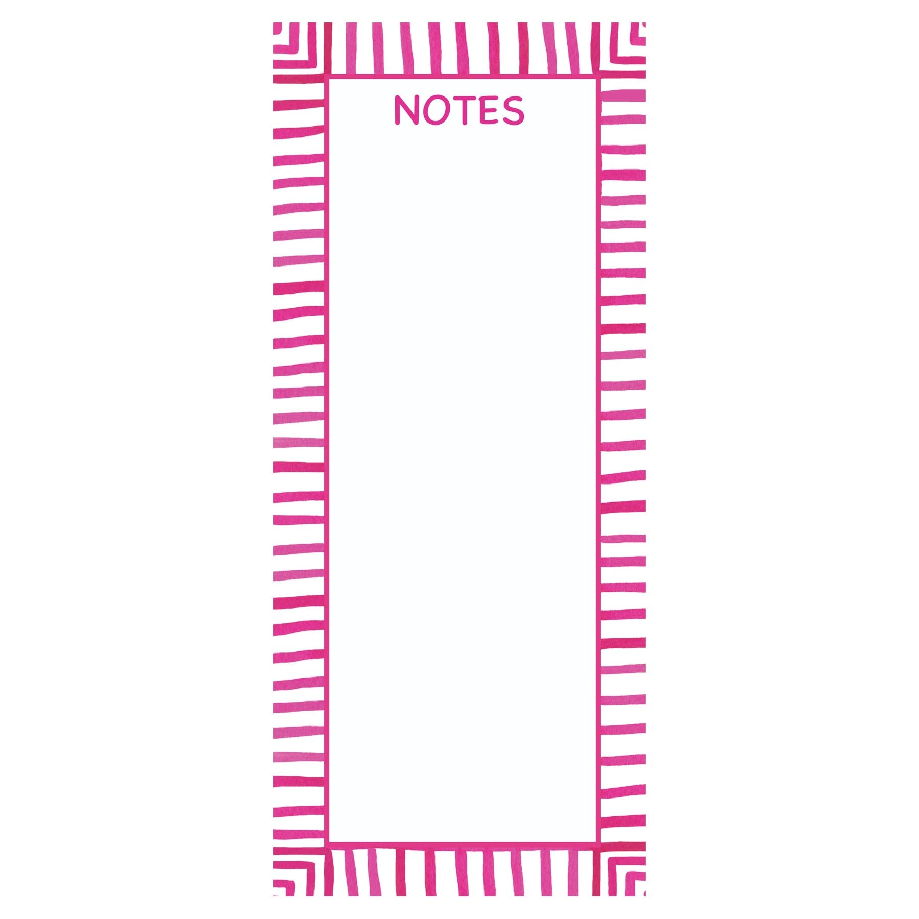 Pink stripe Notepad 3.625" x 8.5"