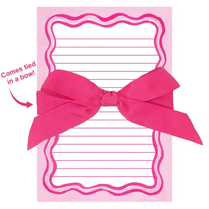 Pink Wavey Notepad 4.25" x 6.25"