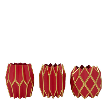 Red Paper Vase Wraps