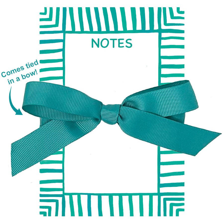 Teal Stripe Notepad 4.25" x 6.25"