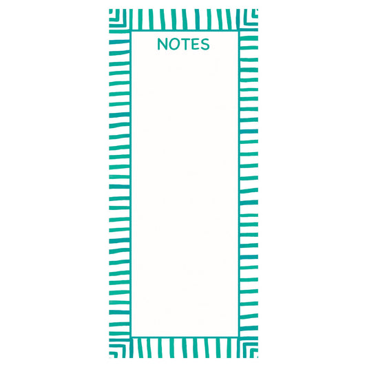 Teal Stripe Notepad 3.625" x 8.5"