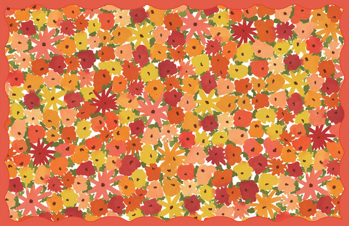 Sun Burst Florals Paper Placemats